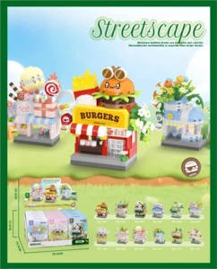 קוביות בניין מיניאטוריות של Streetscape )סגנונות שונים(