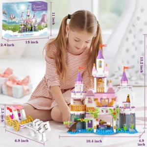 סט בנייה של טירת חלומות של קוגו - טירת נסיכה קסומה עם כרכרה